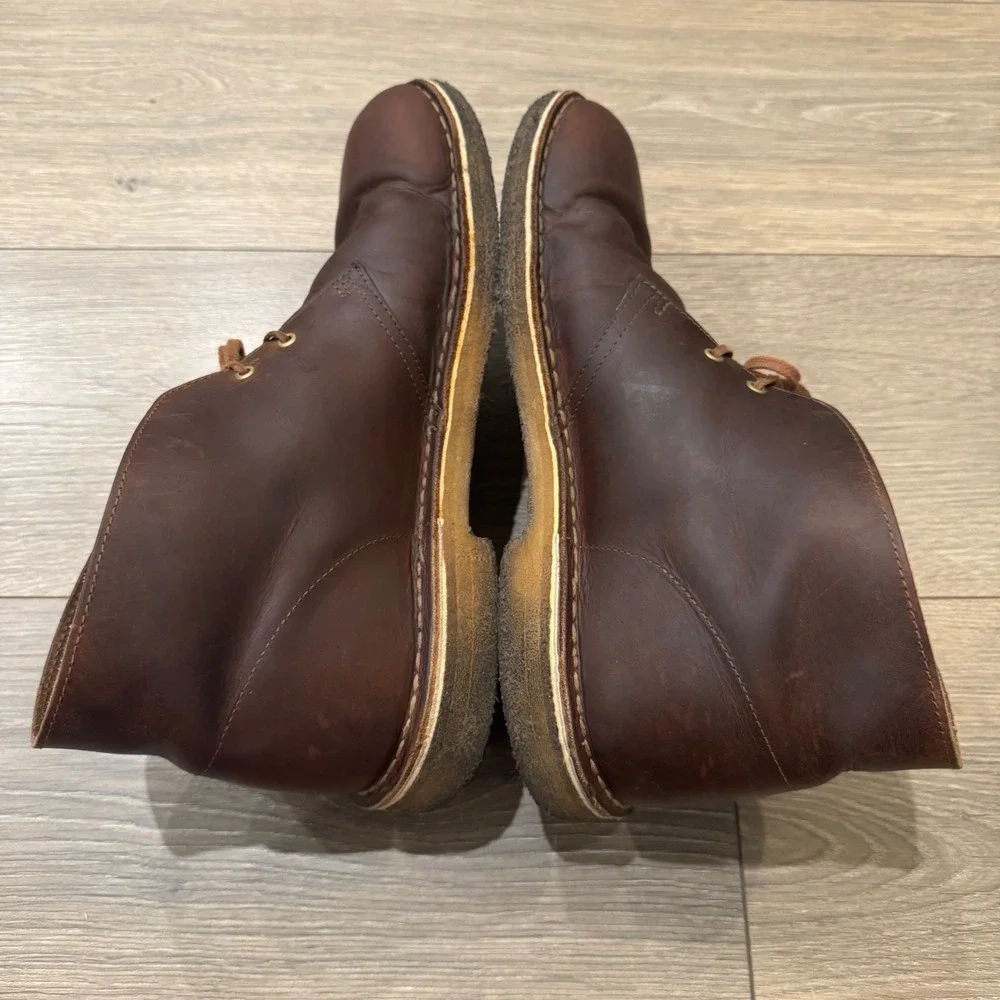 Clarks Originals Desert Boot Beeswax Leather Chukka Brown Mens 10.5